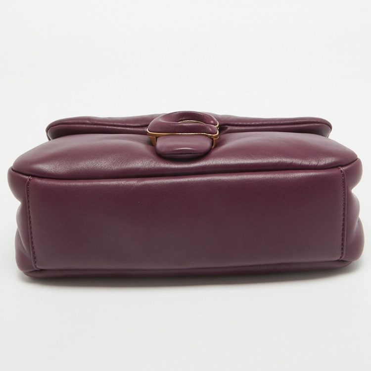 Pre Owned Coach Purple Leather Pillow Tabby 26 Shoulder Bag