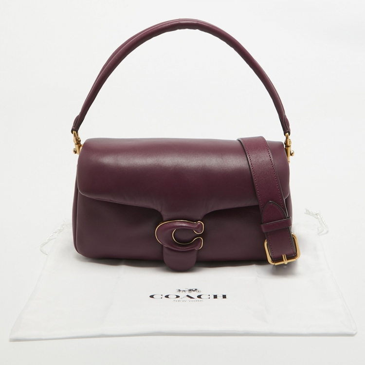 Pre Owned Coach Purple Leather Pillow Tabby 26 Shoulder Bag