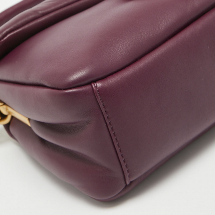 Pre Owned Coach Purple Leather Pillow Tabby 26 Shoulder Bag