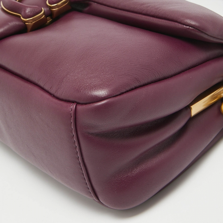 Pre Owned Coach Purple Leather Pillow Tabby 26 Shoulder Bag