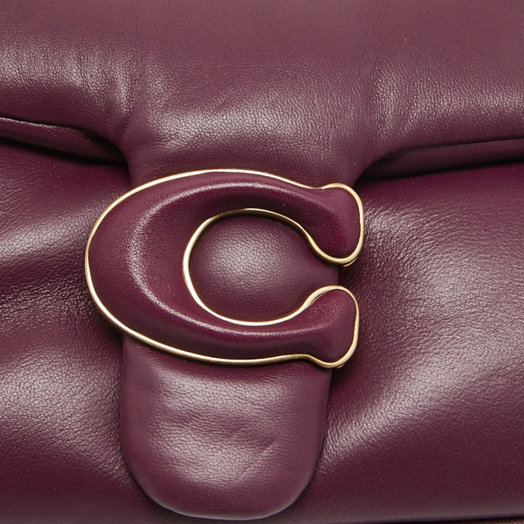 Pre Owned Coach Purple Leather Pillow Tabby 26 Shoulder Bag
