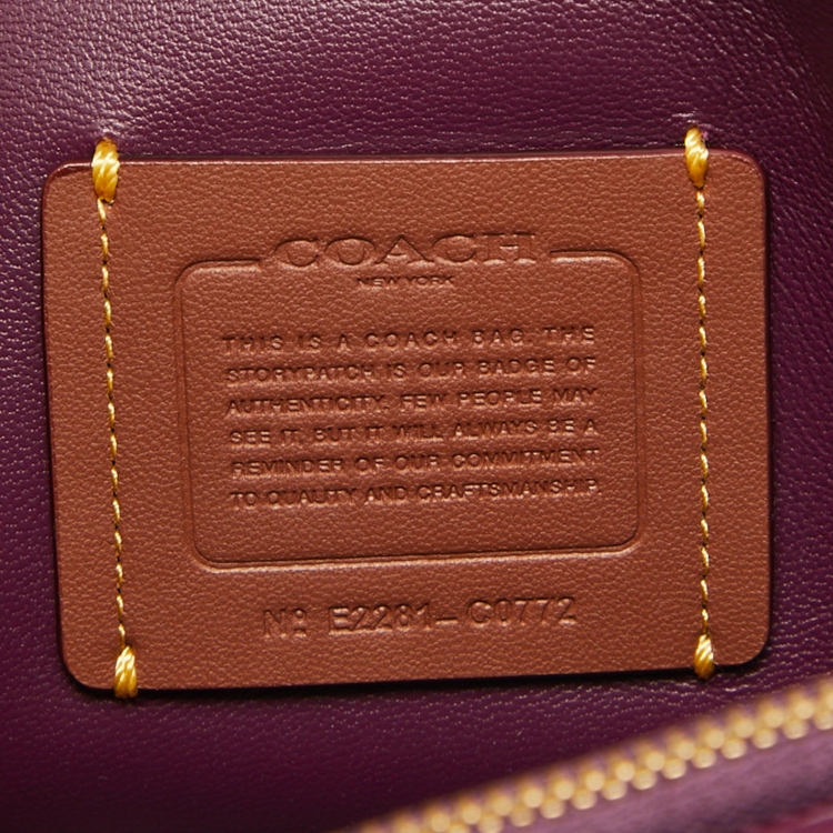 Pre Owned Coach Purple Leather Pillow Tabby 26 Shoulder Bag