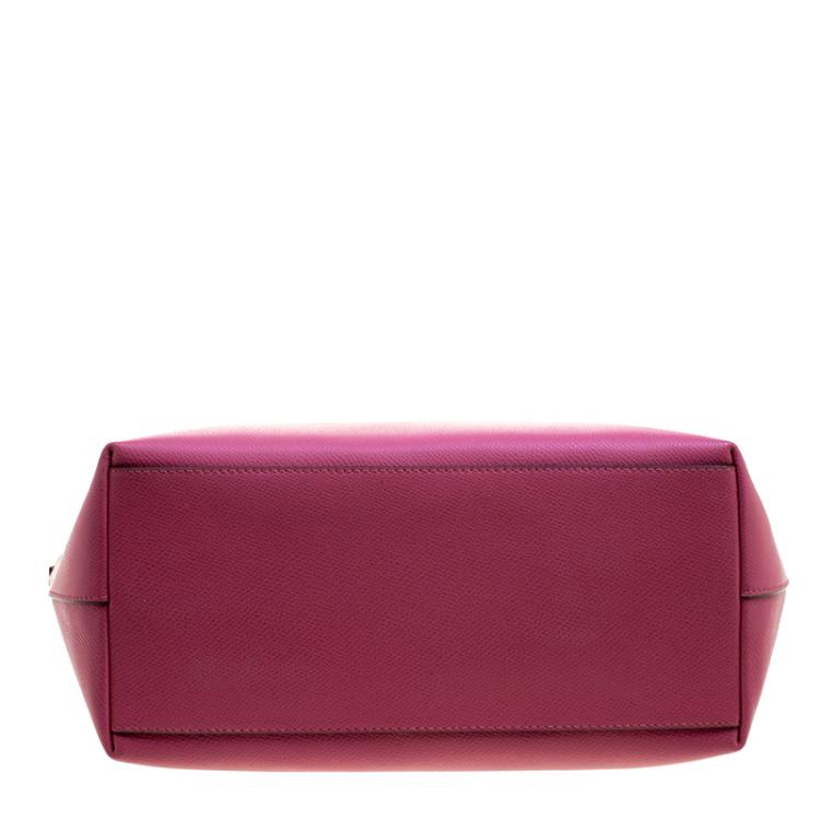 Pre Owned Coach Pink Leather City Zip Tote