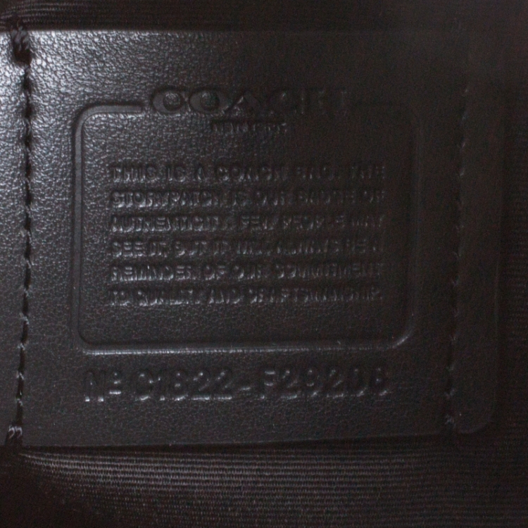 Pre Owned Coach Brown/Black Signature Coated Canvas Shopper Tote