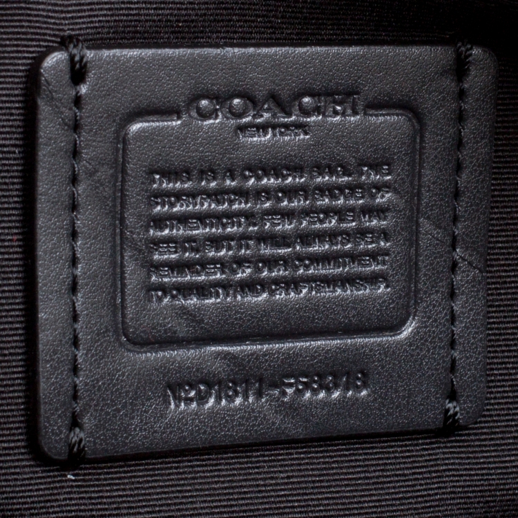 Pre Owned Coach Brown Signature Coated Canvas Ava Tote