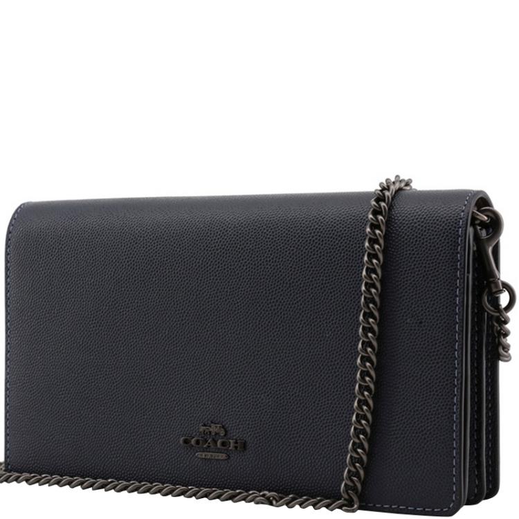 coach navy clutch