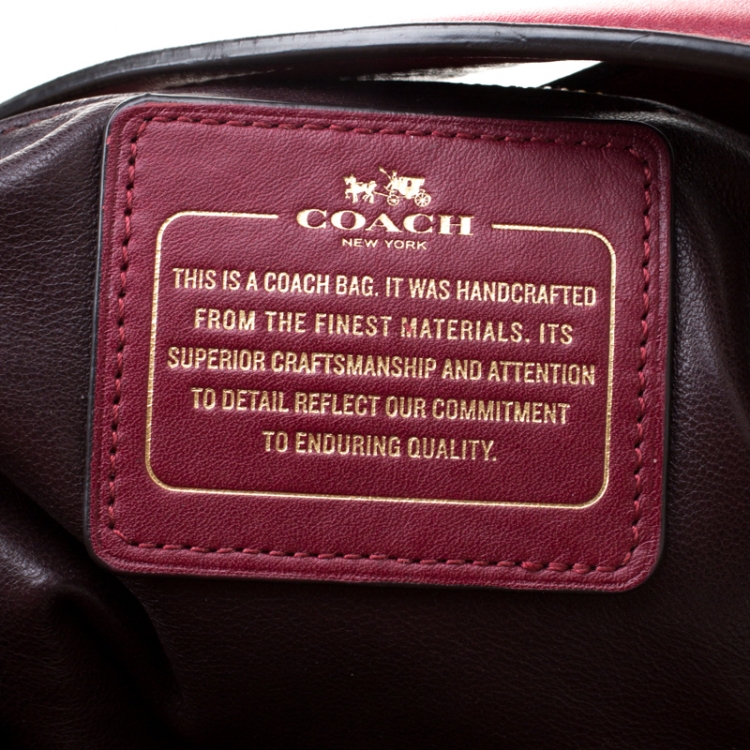 Pre Owned Coach Burgundy Leather Nomad Hobo
