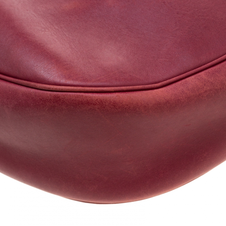 Pre Owned Coach Burgundy Leather Nomad Hobo