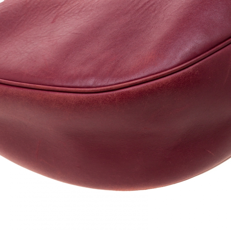 Pre Owned Coach Burgundy Leather Nomad Hobo
