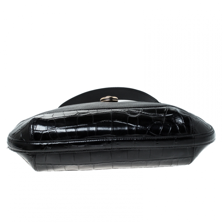 Pre Owned Coach Black Leather Amber Hobo