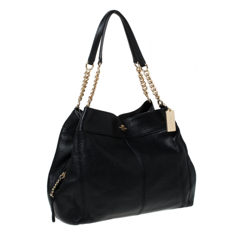 Pre Owned Coach Black Leather Lexy Shoulder Bag