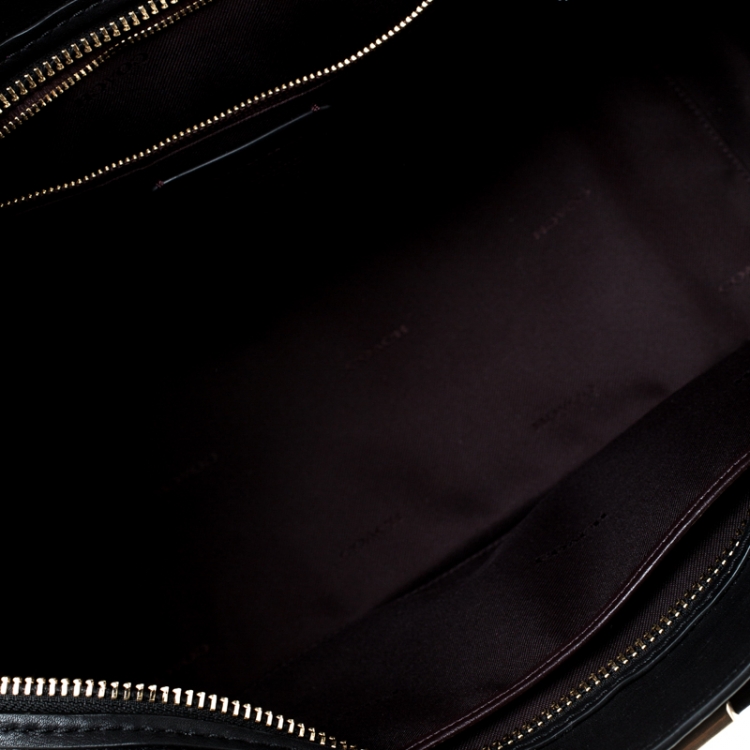 Pre Owned Coach Black Leather Dreamer 36 Satchel 