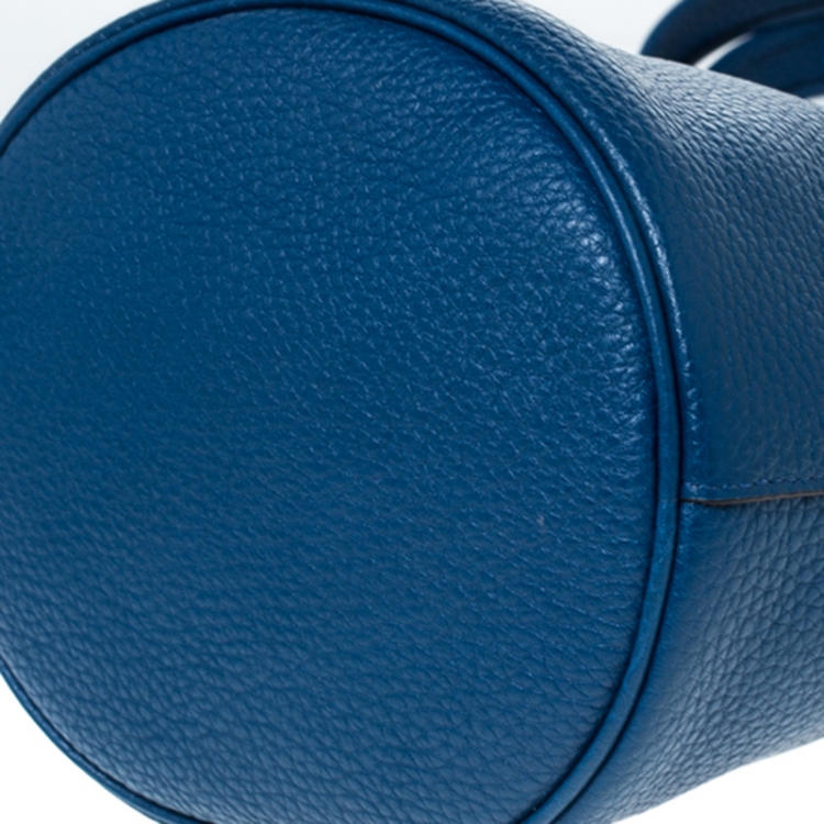 Pre Owned Coach Blue Pebble Leather Abby Crossbody Bag