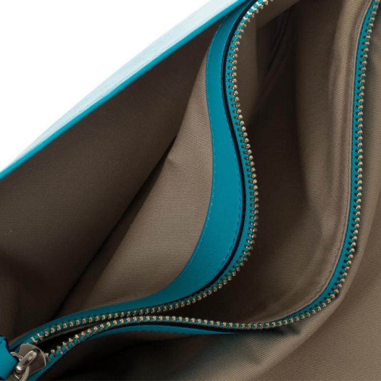 Pre Owned Coach Legacy Archival Two Tone Leather Penny Over Sized Clutch