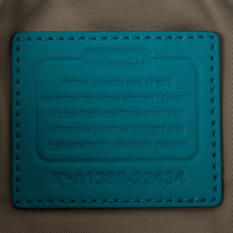 Pre Owned Coach Legacy Archival Two Tone Leather Penny Over Sized Clutch