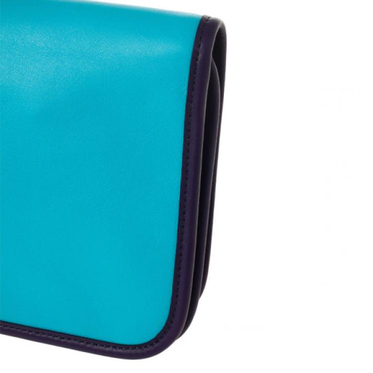 Pre Owned Coach Legacy Archival Two Tone Leather Penny Over Sized Clutch