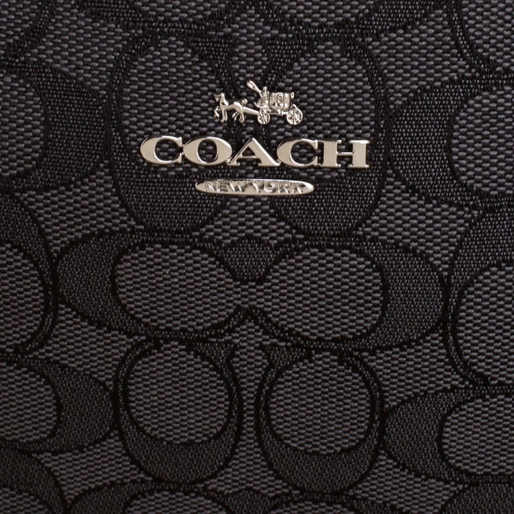 Pre Owned Coach Black Monogram Canvas Small Kelsey Satchel