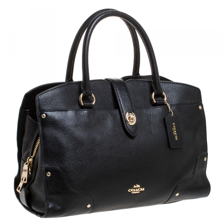 Pre Owned Coach Black Leather Mercer Satchel