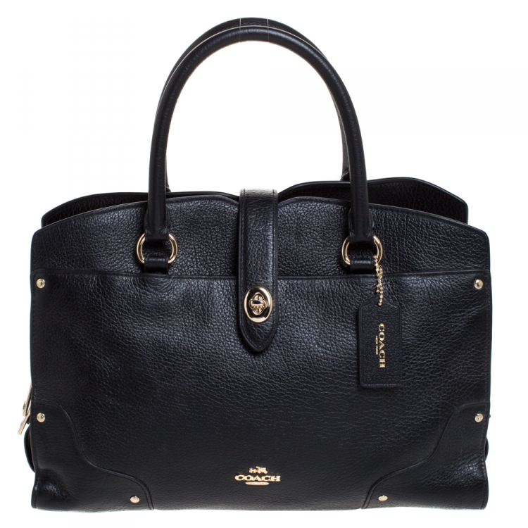 Pre Owned Coach Black Leather Mercer Satchel