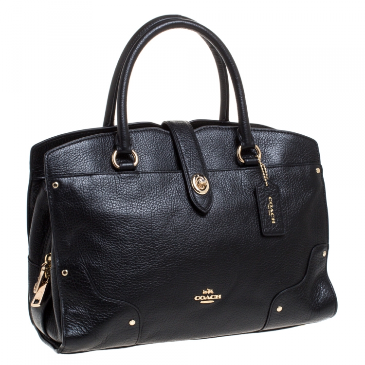 Pre Owned Coach Black Leather Mercer Satchel