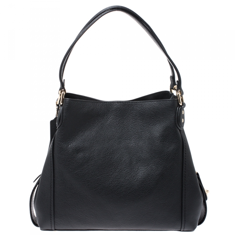 مملوكة مسبقًا Coach Black Leather Edie 31 Shoulder Bag