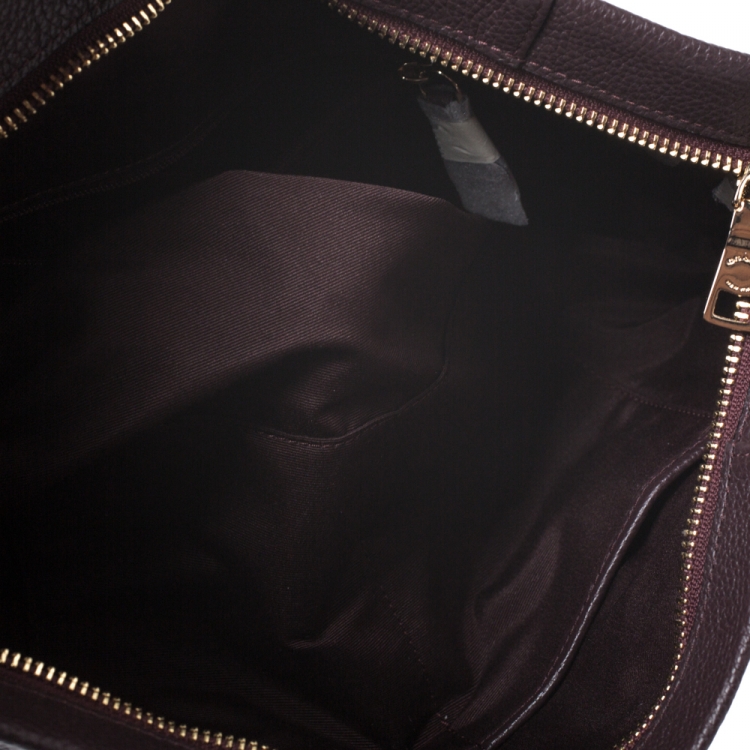 Pre Owned Coach Burgundy Leather Isabel Shoulder Bag