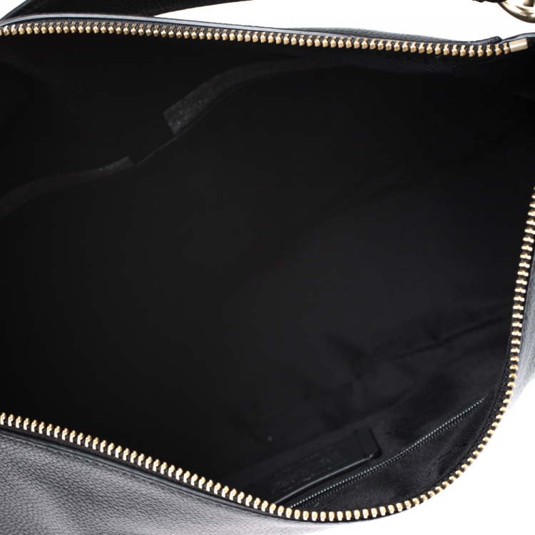 Pre Owned Coach Black Leather Chelsea 32 Hobo