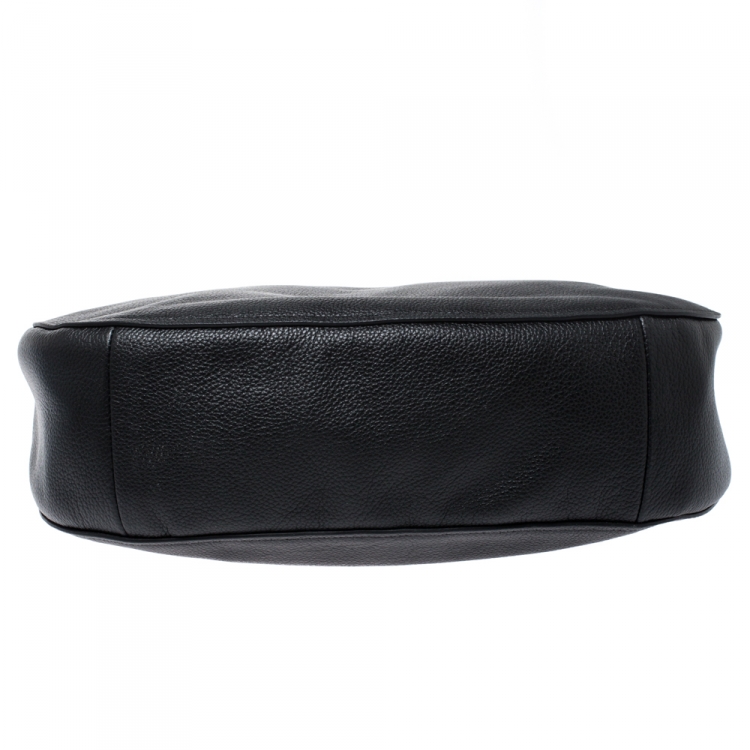 Pre Owned Coach Black Leather Chelsea 32 Hobo
