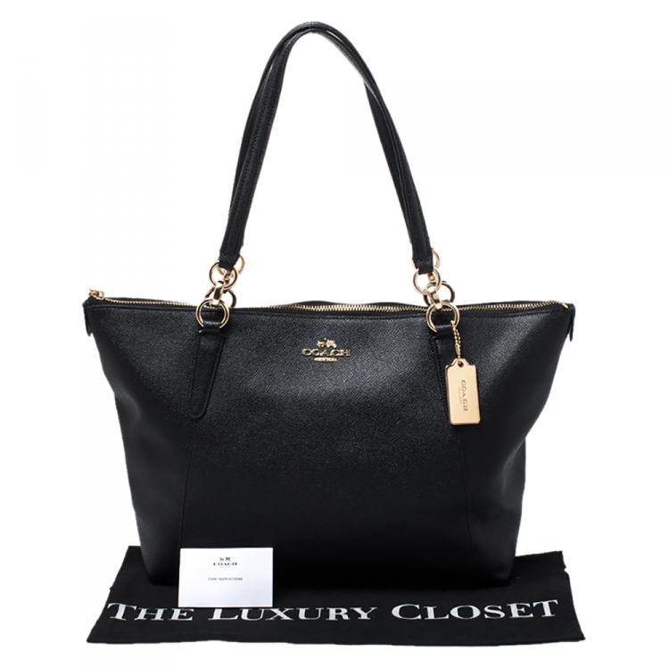 Pre Owned Coach Black Leather Ava Tote