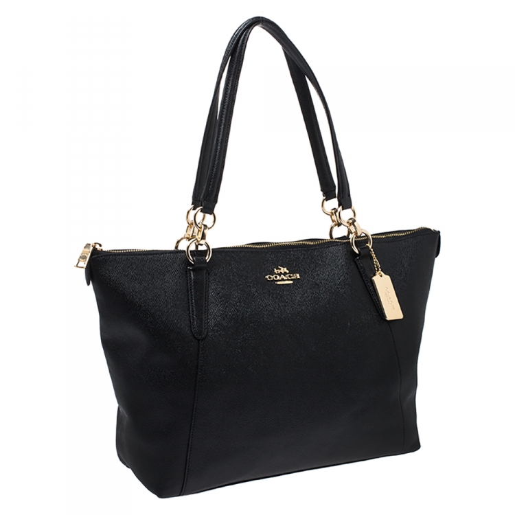 Pre Owned Coach Black Leather Ava Tote