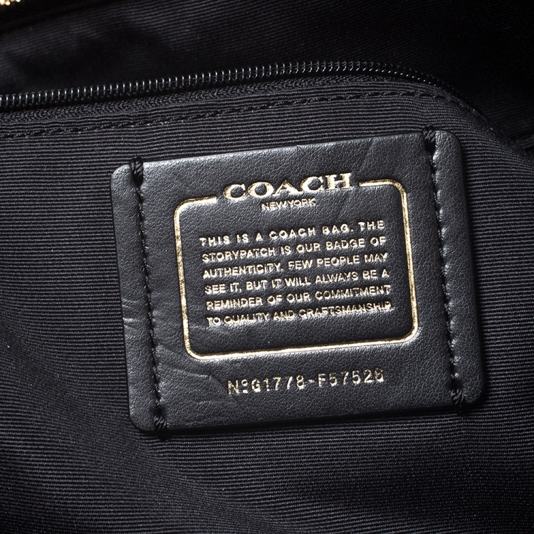 Pre Owned Coach Black Leather Ava Tote