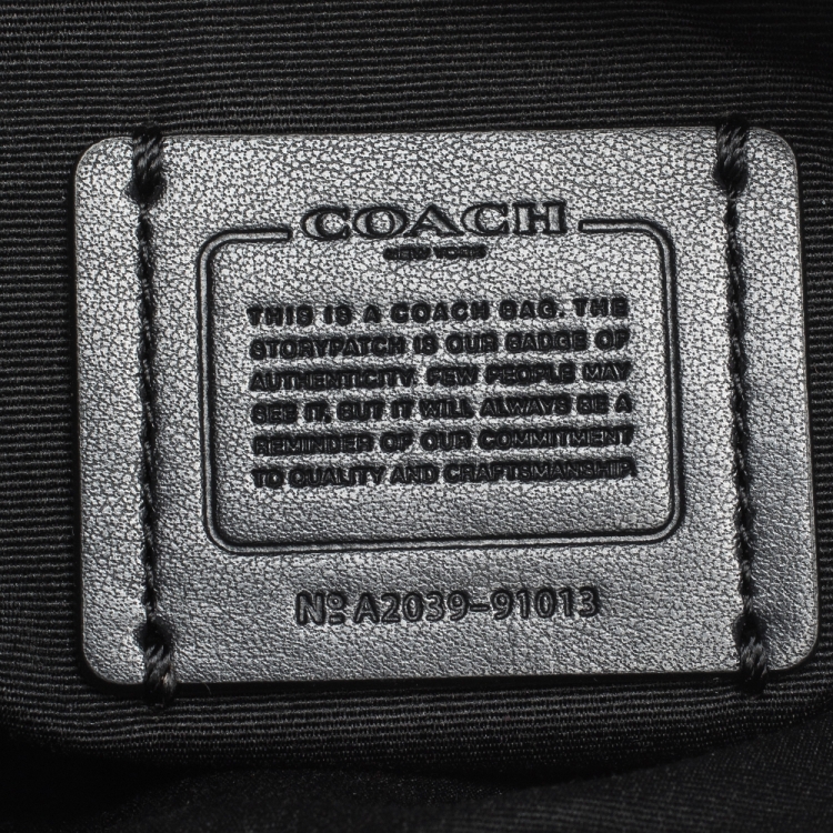 Pre Owned Coach Brown/Black Signature Coated Canvas and Leather Crossbody Bag