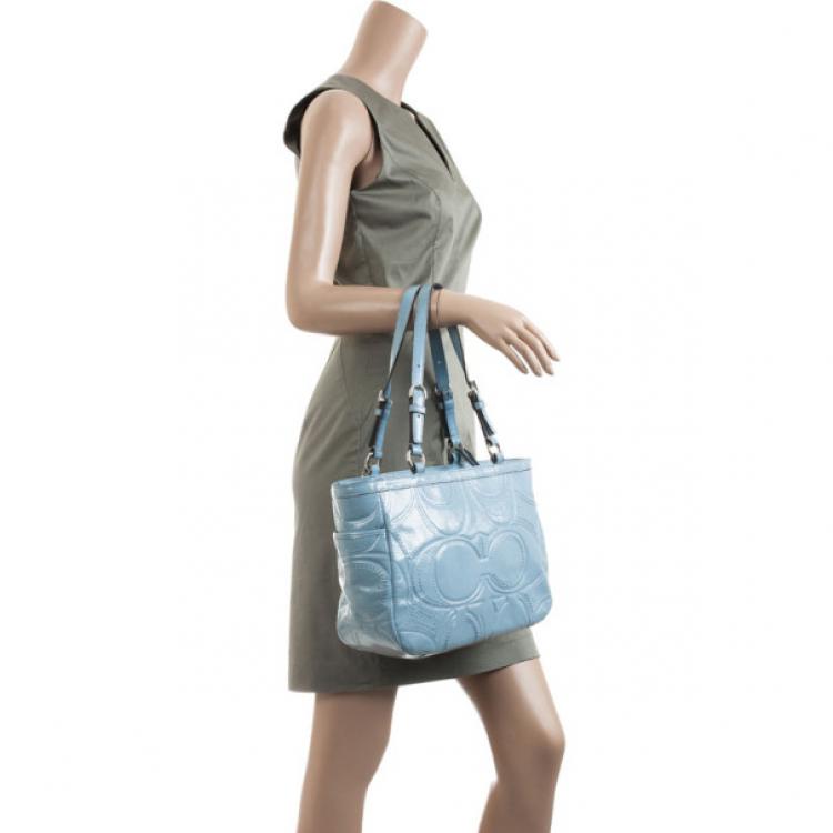 Premium Photo | Blue fashion purse handbag on white background isolated