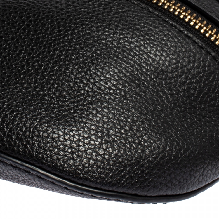 Pre Owned Coach Black Pebbled Leather Belt Bag