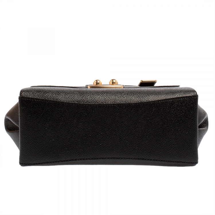 Pre Owned Coach Black Leather Avary Top Handle Bag