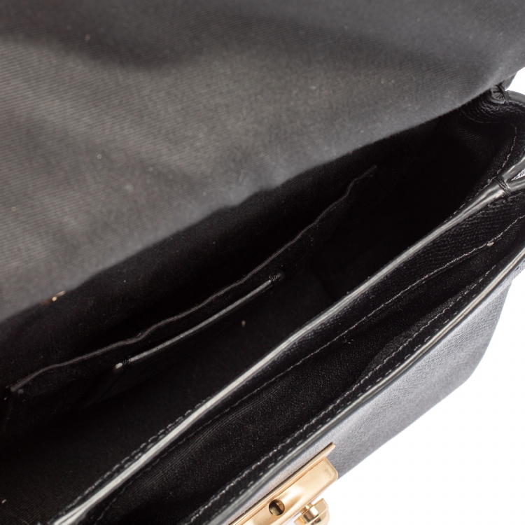 Pre Owned Coach Black Leather Avary Top Handle Bag