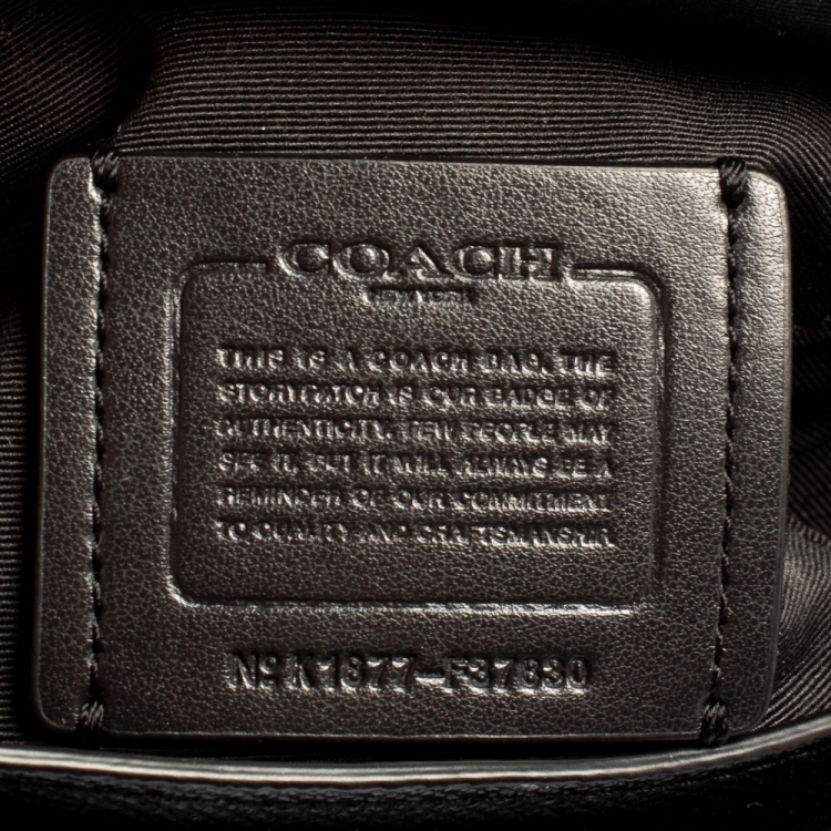 Pre Owned Coach Black Leather Avary Top Handle Bag