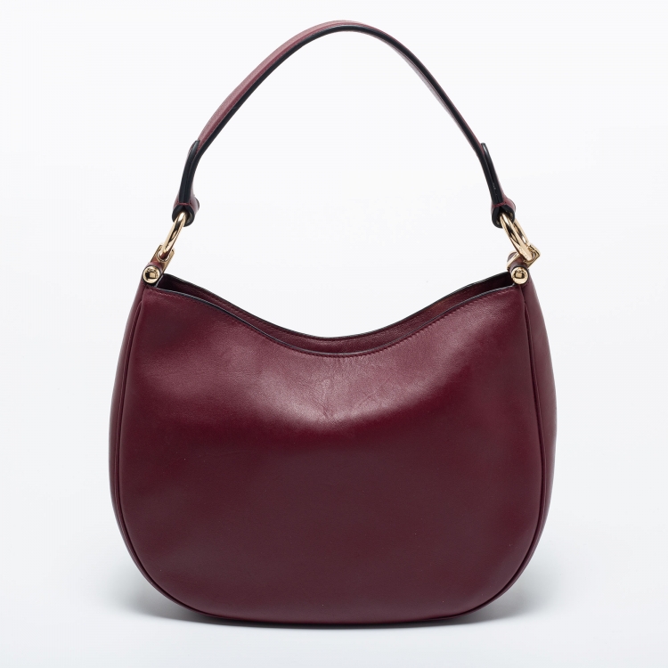 Pre Owned Coach Burgundy Leather Nomad Hobo