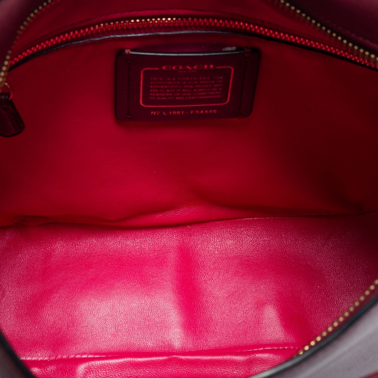 Pre Owned Coach Burgundy Leather Nomad Hobo
