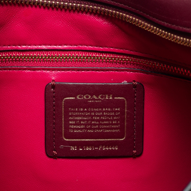 Pre Owned Coach Burgundy Leather Nomad Hobo