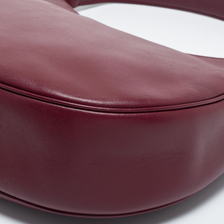 Pre Owned Coach Burgundy Leather Nomad Hobo