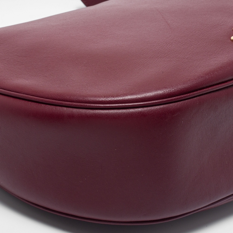 Pre Owned Coach Burgundy Leather Nomad Hobo