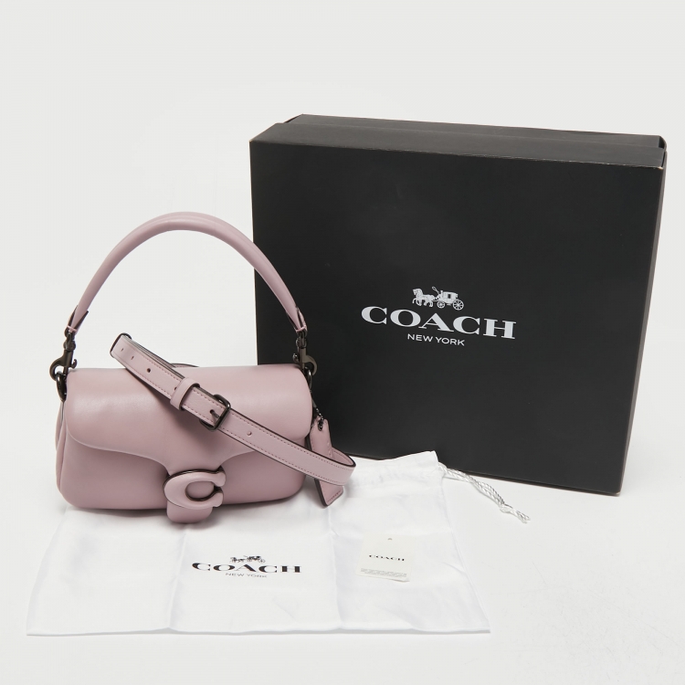Pre Owned Coach Lilac Leather Tabby Pillow 18 Shoulder Bag