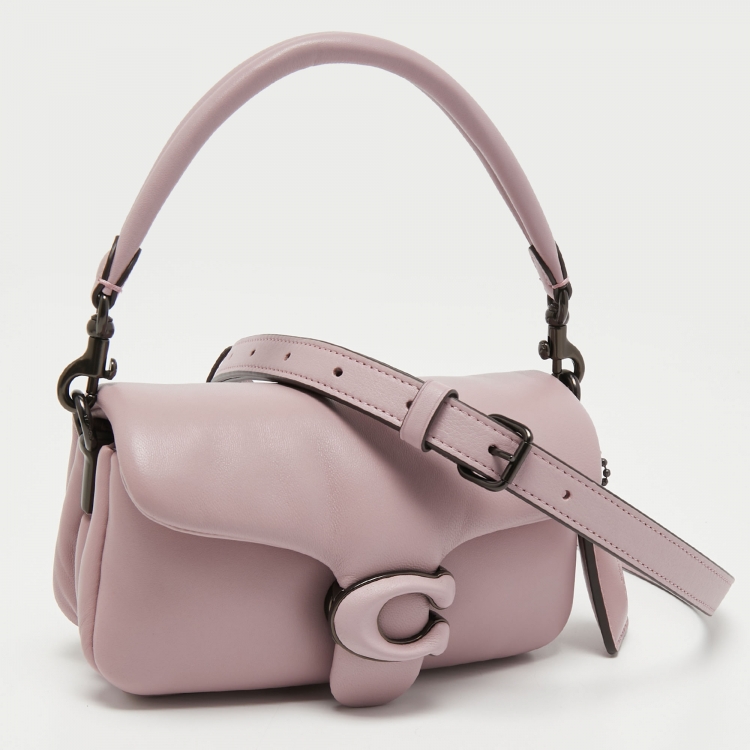 Pre Owned Coach Lilac Leather Tabby Pillow 18 Shoulder Bag