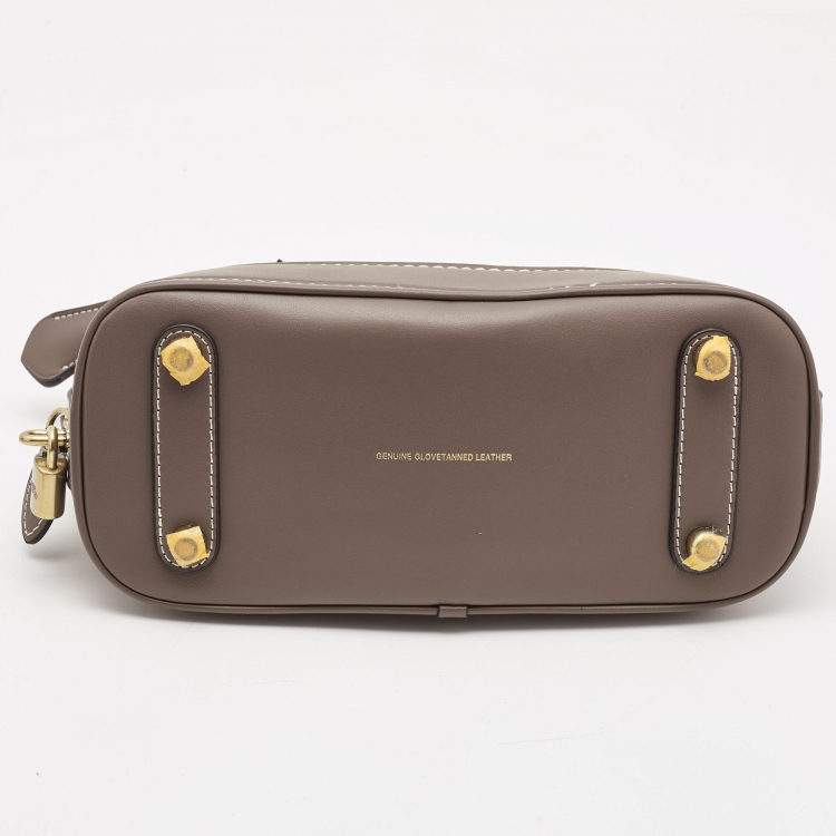 Pre Owned Coach Grey Leather Revel  Satchel