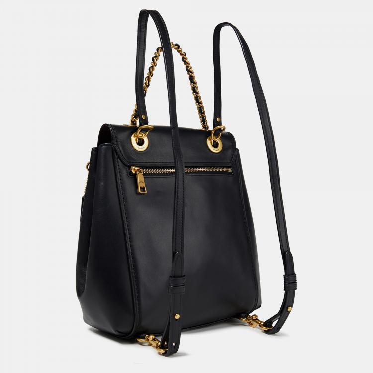 Pre Owned Coach Leather Convertible Twist Lock Backpack