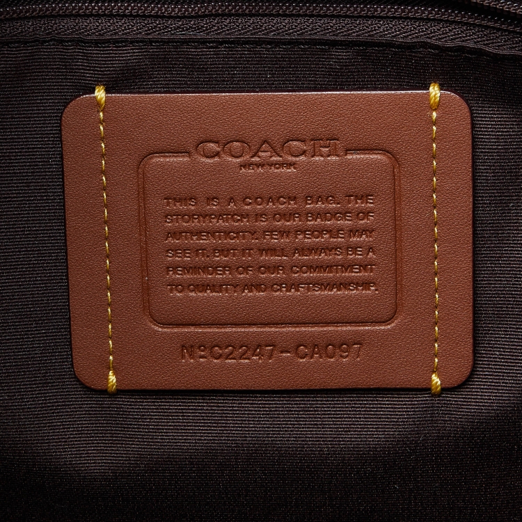 Pre Owned Coach Black/Burgundy Leather Kia Tote