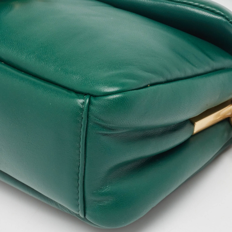 Pre Owned Coach Green Leather Pillow Tabby 26 Shoulder Bag