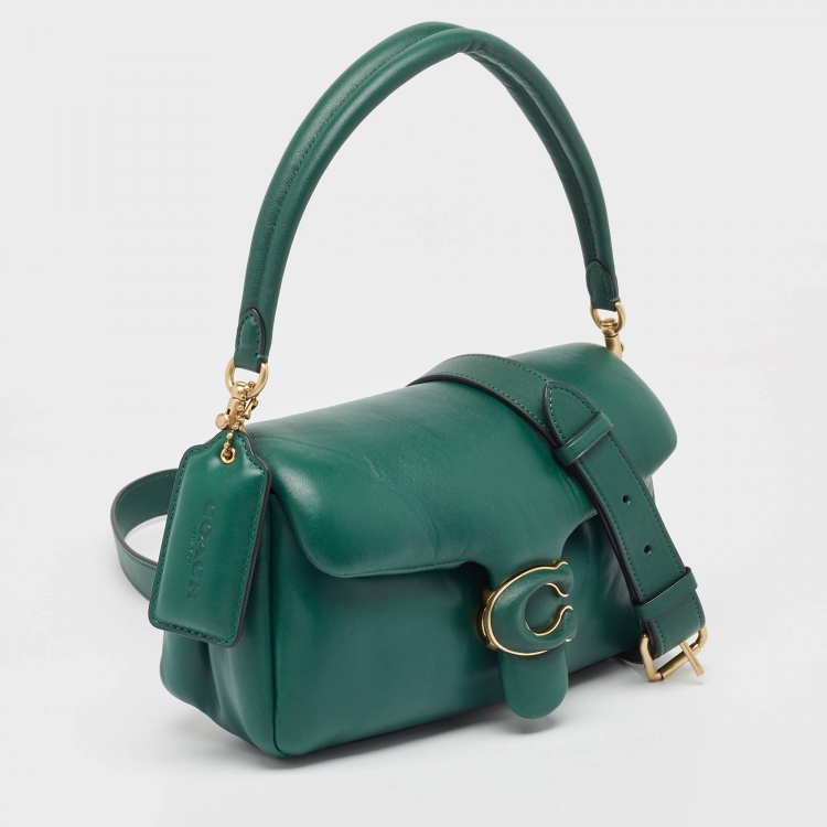 Pre Owned Coach Green Leather Pillow Tabby 26 Shoulder Bag