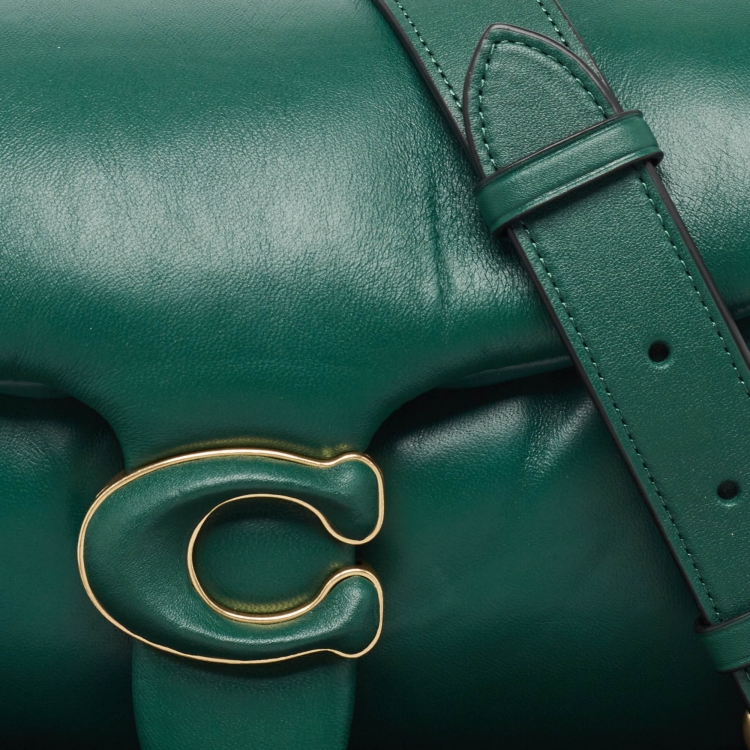 Pre Owned Coach Green Leather Pillow Tabby 26 Shoulder Bag